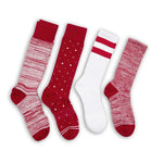 Wear DeadSoxy Crimson / White Mixed Socks 4 Pack -A