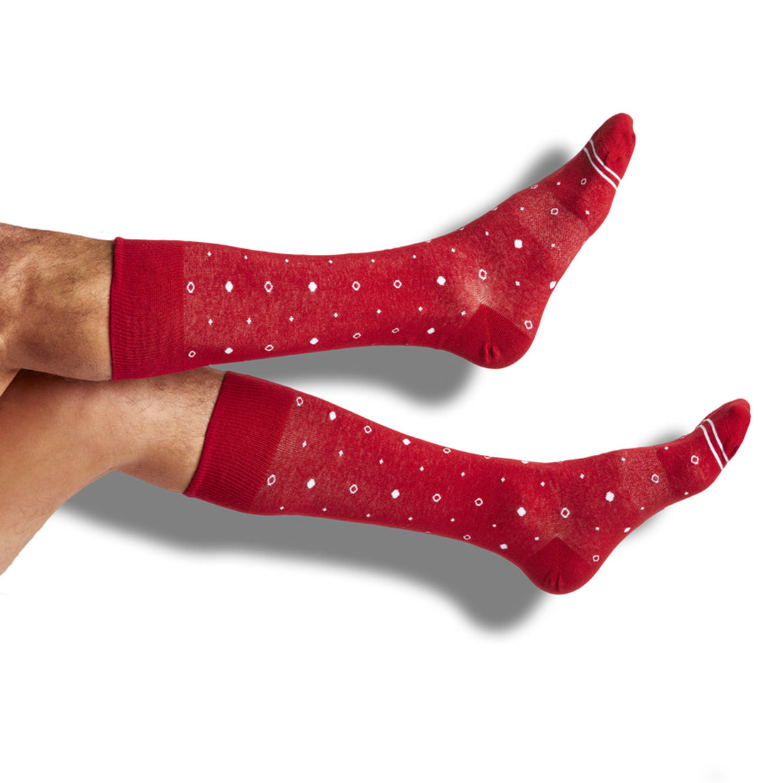 crimson and white marl casual socks