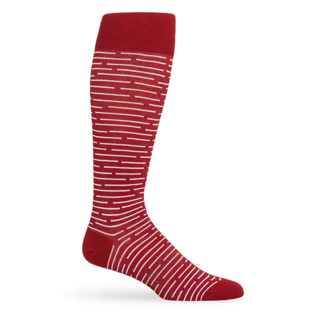 Wear DeadSoxy Crimson Broken Stripe Dress Socks