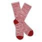 crimson and white marl athletic casual crew socks layflat