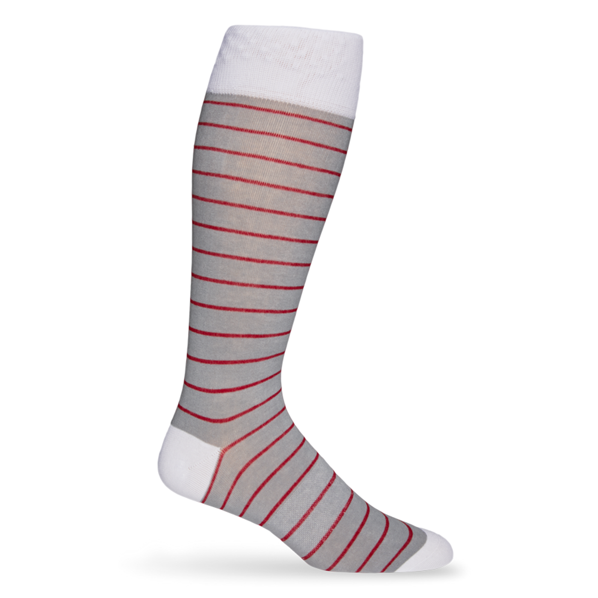 Wear DeadSoxy Grey w/ Crimson - Wide Stripe
