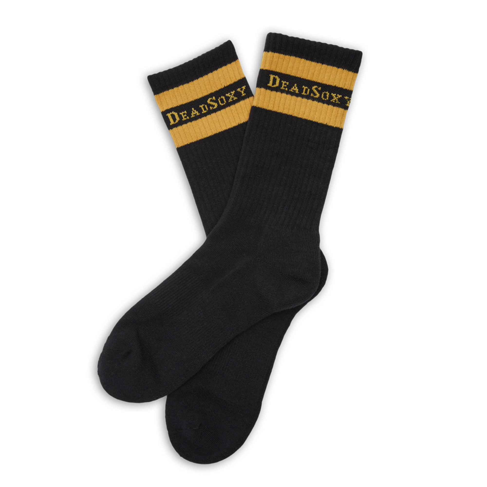 DeadSoxy Branded Black Crew Socks | Retro Style