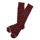 Wear DeadSoxy Maroon Mixed Dot Dress Socks
