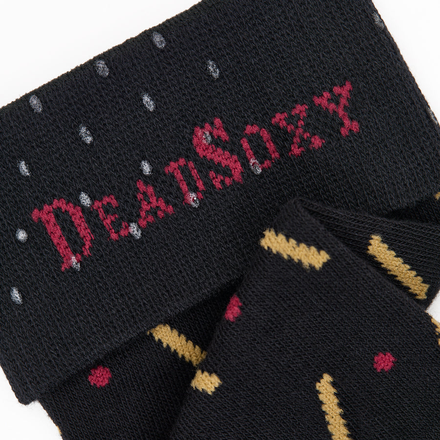 Close-up of the Ellis dress sock welt showcasing elastic, pattern texture, and TrueStay™ grip.