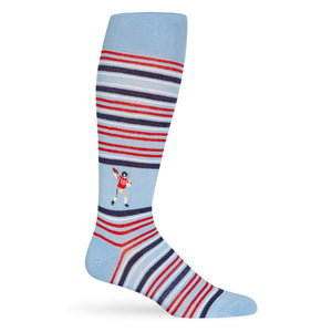 8-bit Eli powder blue stripe dress socks