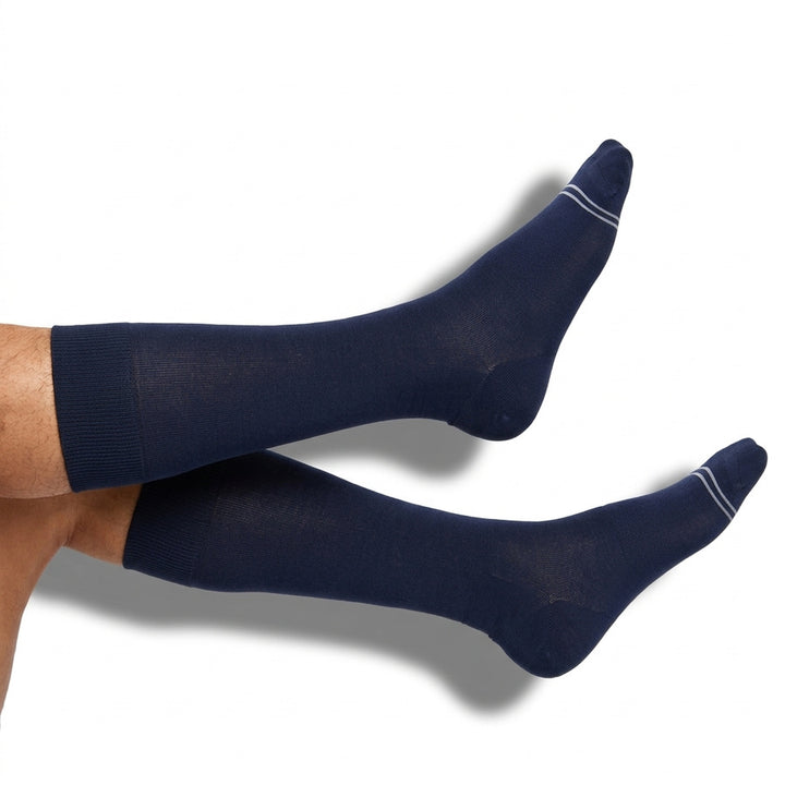 Elton Navy Dress Socks