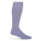 Emmett dress socks showing full lavender and navy geometric pattern