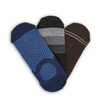 F23 No-Show Sock 3-Pack A with Cooper, Jax and Oakley no-show socks laid flat together