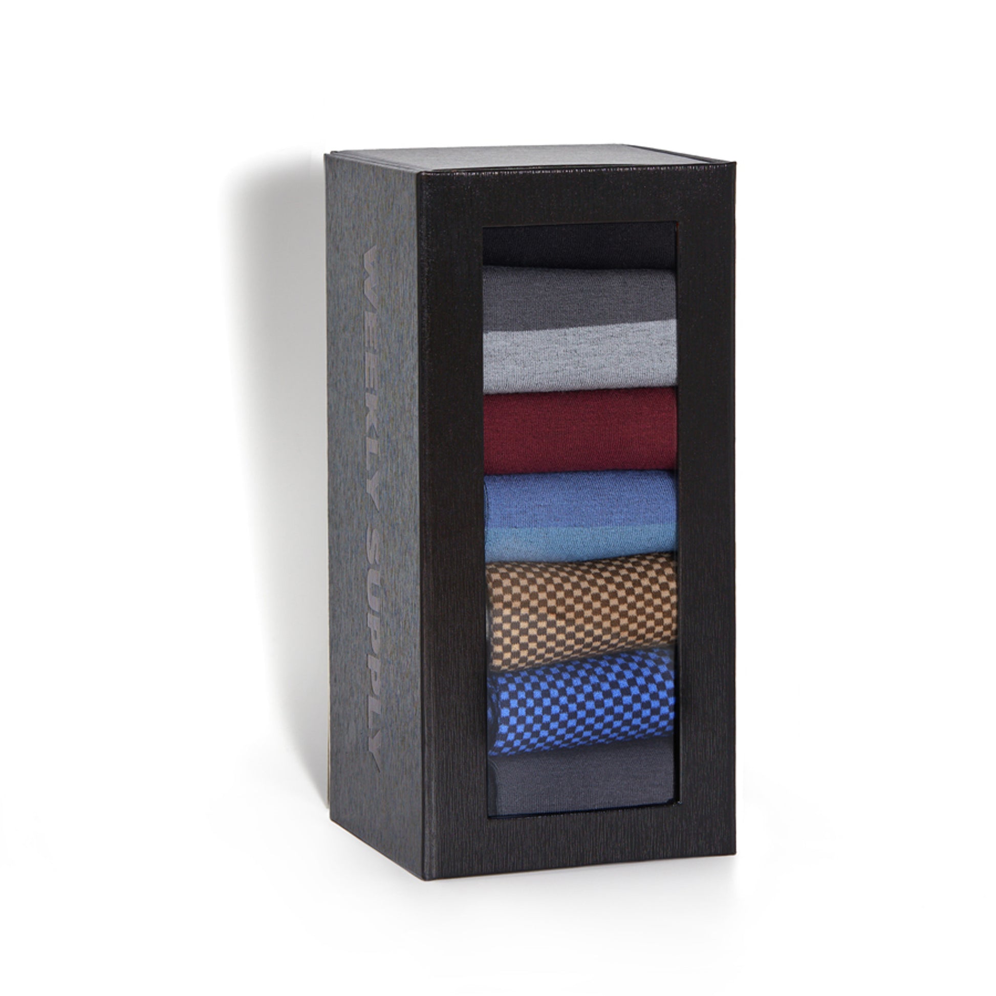 Weekly Supply F23 Dress sock 7-pack bundle inside a really nice black box and FREE 2-DAY SHIPPING
