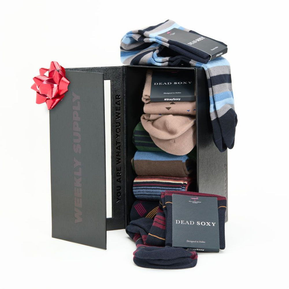 Weekly Supply F24 Dress sock 7-pack bundle inside a really nice black box and FREE 2-DAY SHIPPING