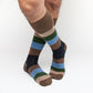 mens navy stripe dress socks deadsoxy on legs