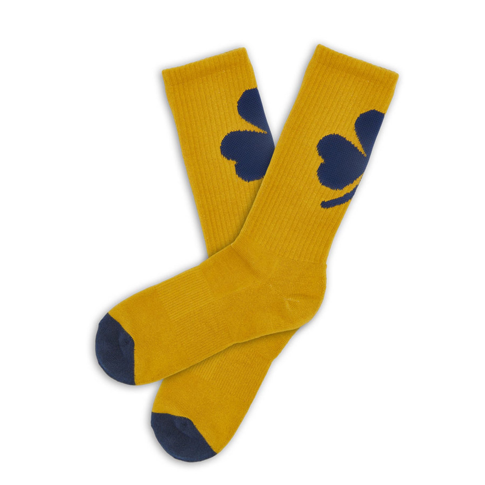 Wear DeadSoxy Gold / Navy Clover Casual Socks