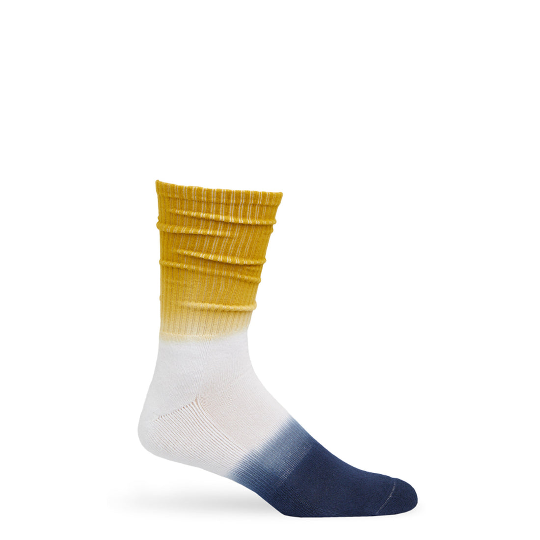 4 pairs of navy and gold casual socks with various designs