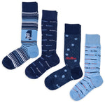 DeadSoxy Ole Miss Golding 4-Pack — full bundle of four officially licensed Ole Miss dress socks laid out together