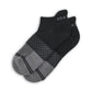 black ankle socks with mesh foot and cushioned footbed