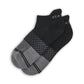 black ankle socks with mesh foot and cushioned footbed