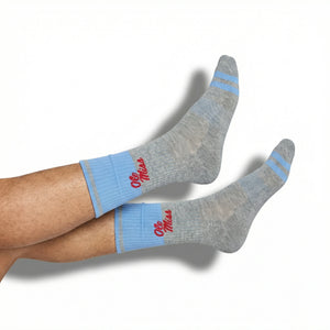 Grey Powder Ole Miss Fifty Casual Crew