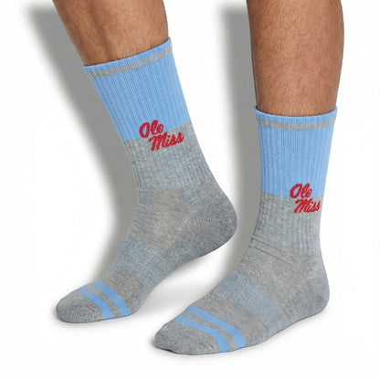 Grey Powder Ole Miss Fifty Casual Crew