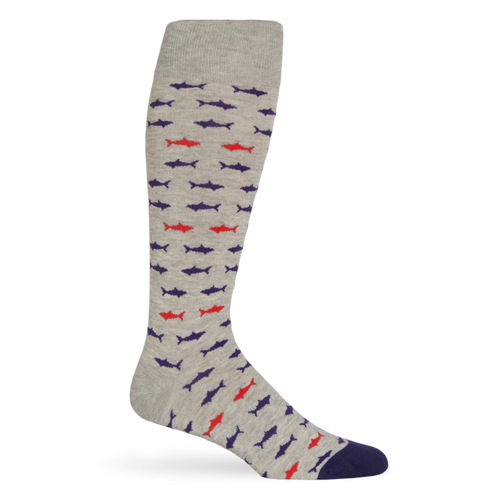 Wear DeadSoxy Heather Grey Sharks  - Dress Socks