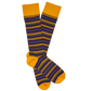 purple and gold birdseye dress socks