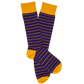 purple and gold wide stripe dress socks