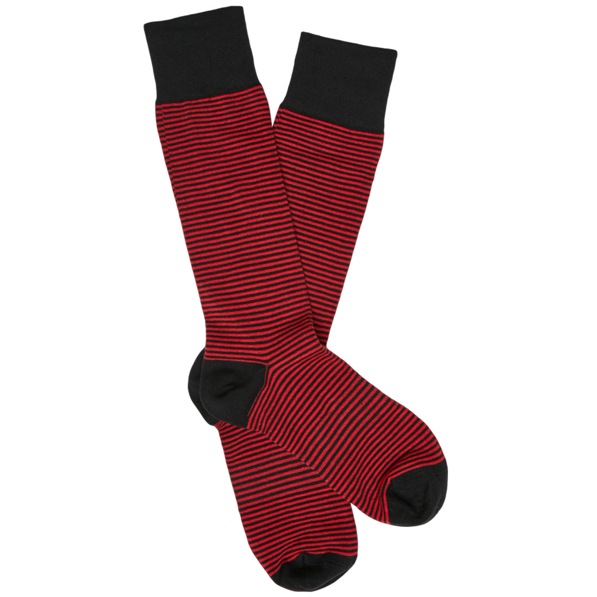 red and black wide stripe dress socks