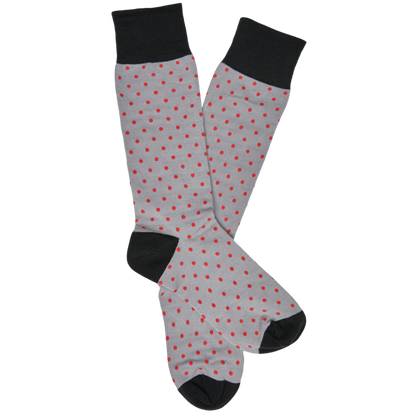 Wear DeadSoxy Red and Black - Small Dot Socks