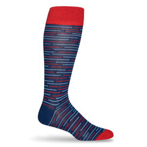 navy broken stripes socks on mannequin