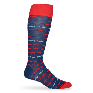 navy sharks socks