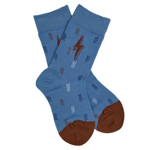 Wear DeadSoxy Kid's Socks - Brown Lightening