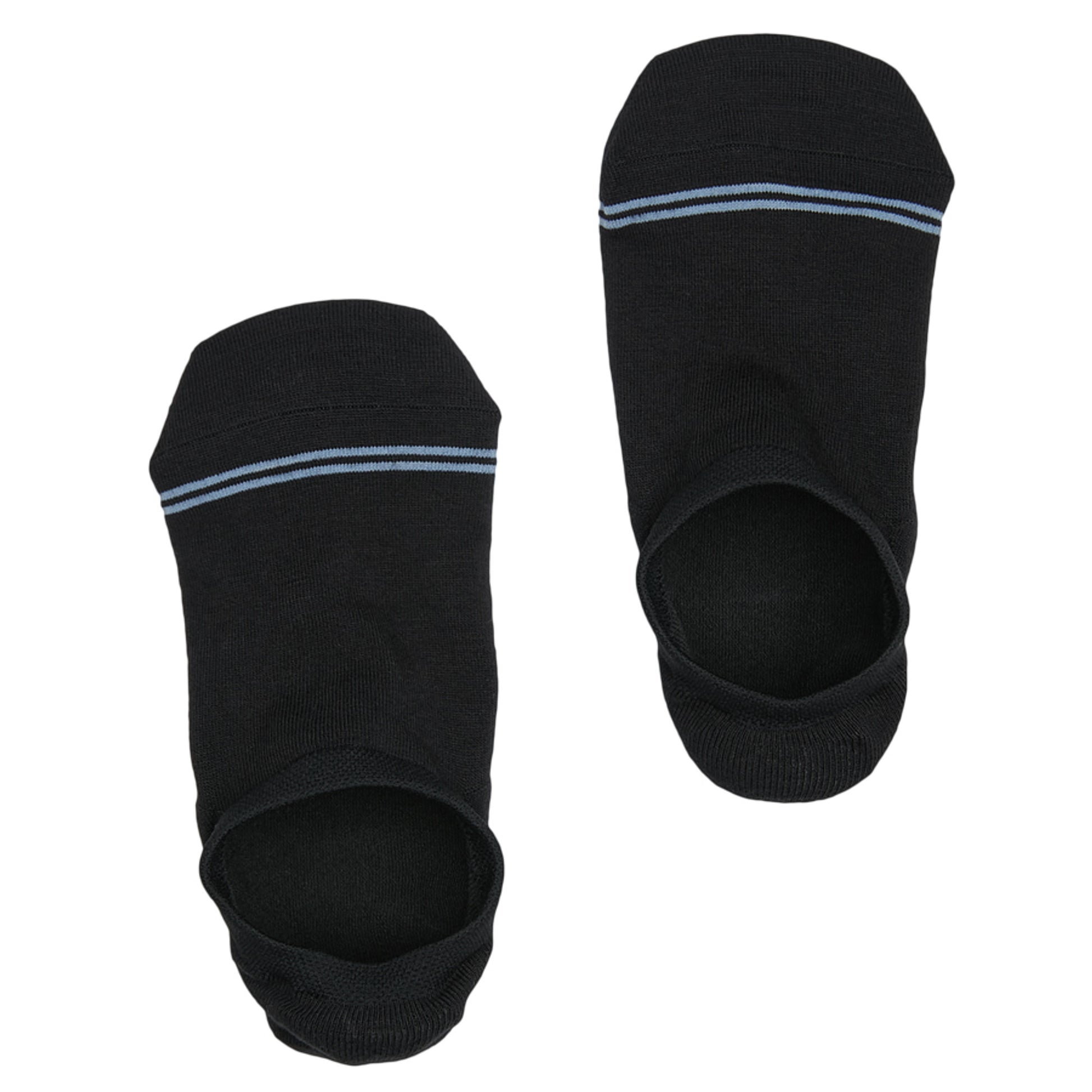 black no-show sock flat lay image