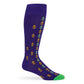 Wear DeadSoxy Mardi Gras - Mini Fleur-de-lis Dress Socks