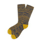 Navy and gold marl casual socks with cushion footbed lay flat