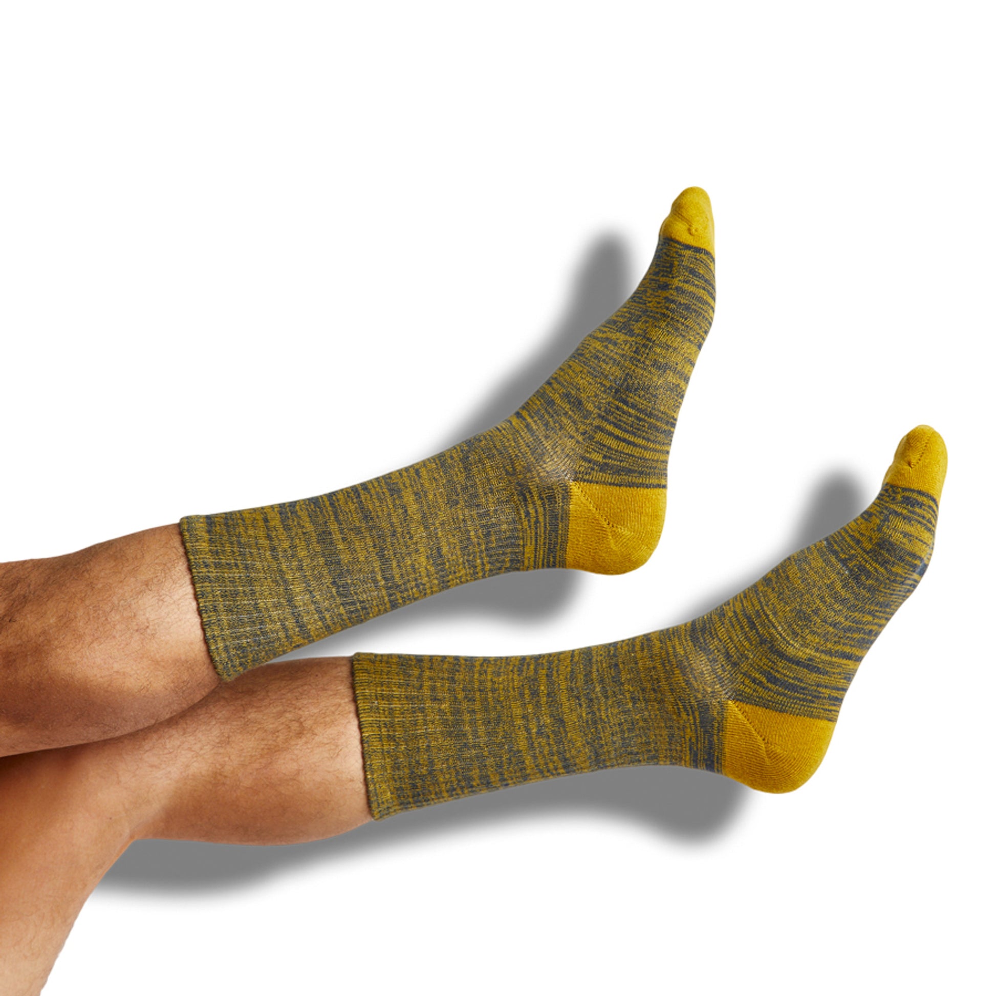 navy and gold marl socks