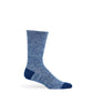 Powder blue and navy blue casual athletic socks with cushion footbed