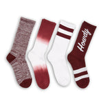 Wear DeadSoxy Maroon Casual Sock 4 Pack