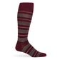 Maroon Triple Stripe Dress Socks