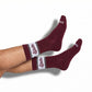 Mississippi State Sock Club — Retro Script casual crew styled, State script on a maroon crew