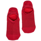 Lay flat no show sock in solid red