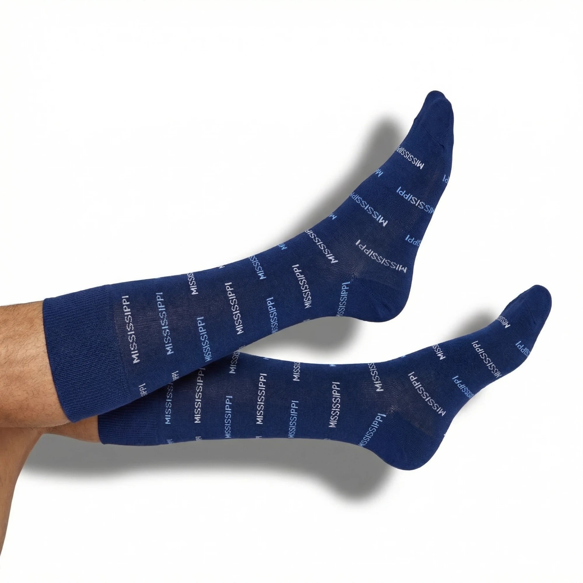 Navy Mississippi Dress Socks | Officially Licensed