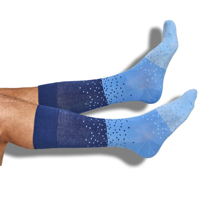 Navy Ombre Dot Dress Socks