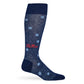 Navy Powder Mesh Dot Dress Socks