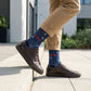 Navy Powder Mesh Dot Dress Socks