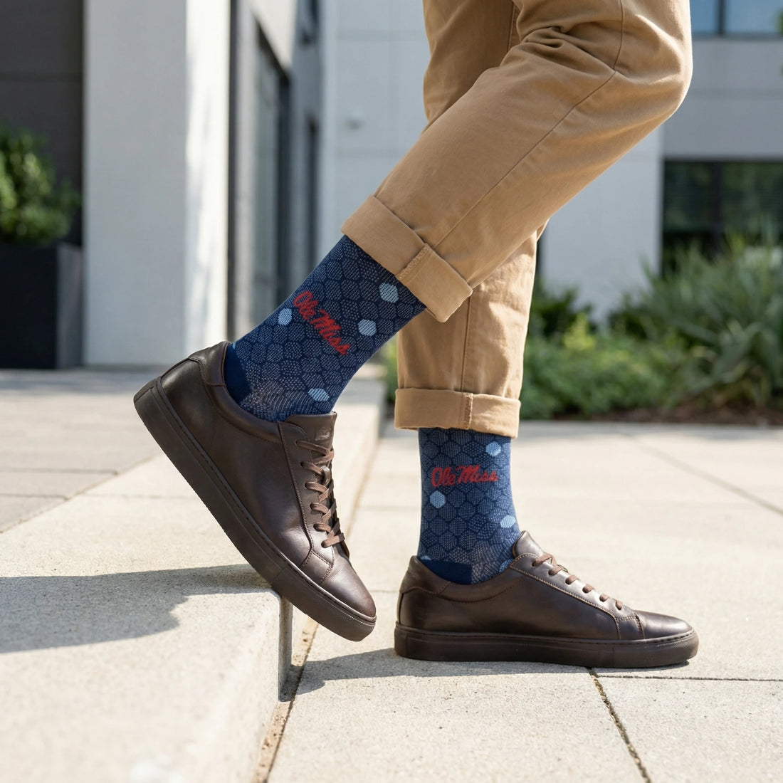 Navy Powder Mesh Dot Dress Socks