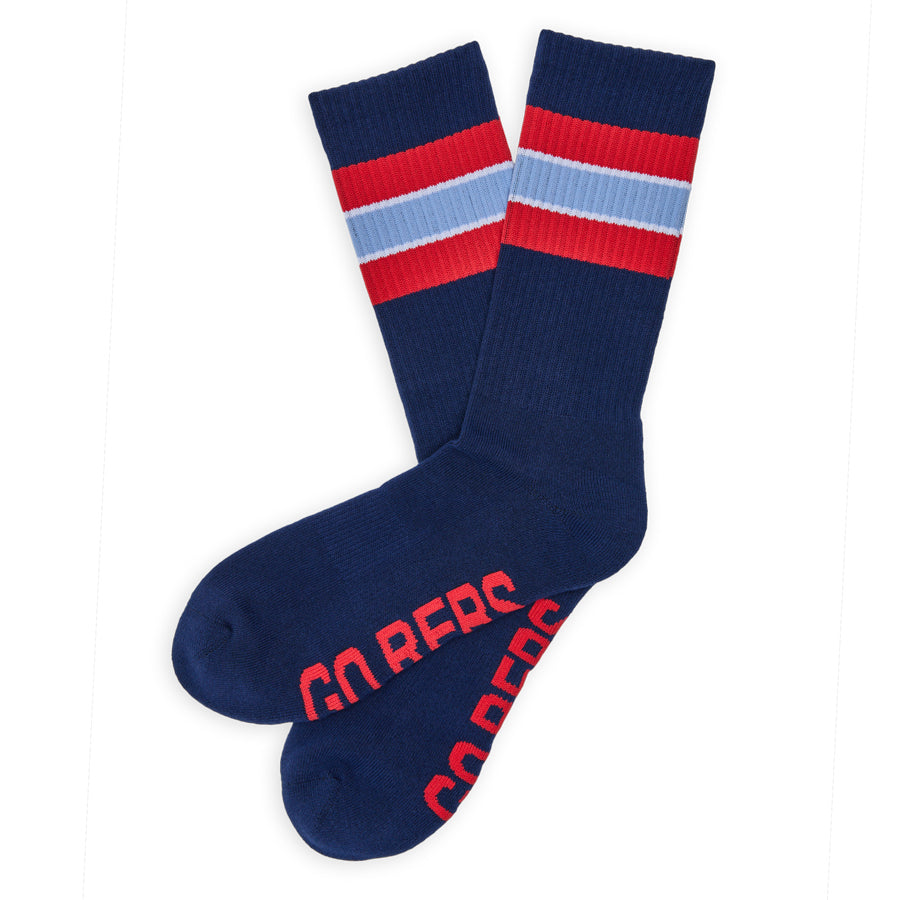 Navy Go Rebs Casual Crew Socks