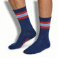 Navy Go Rebs Casual Crew Socks
