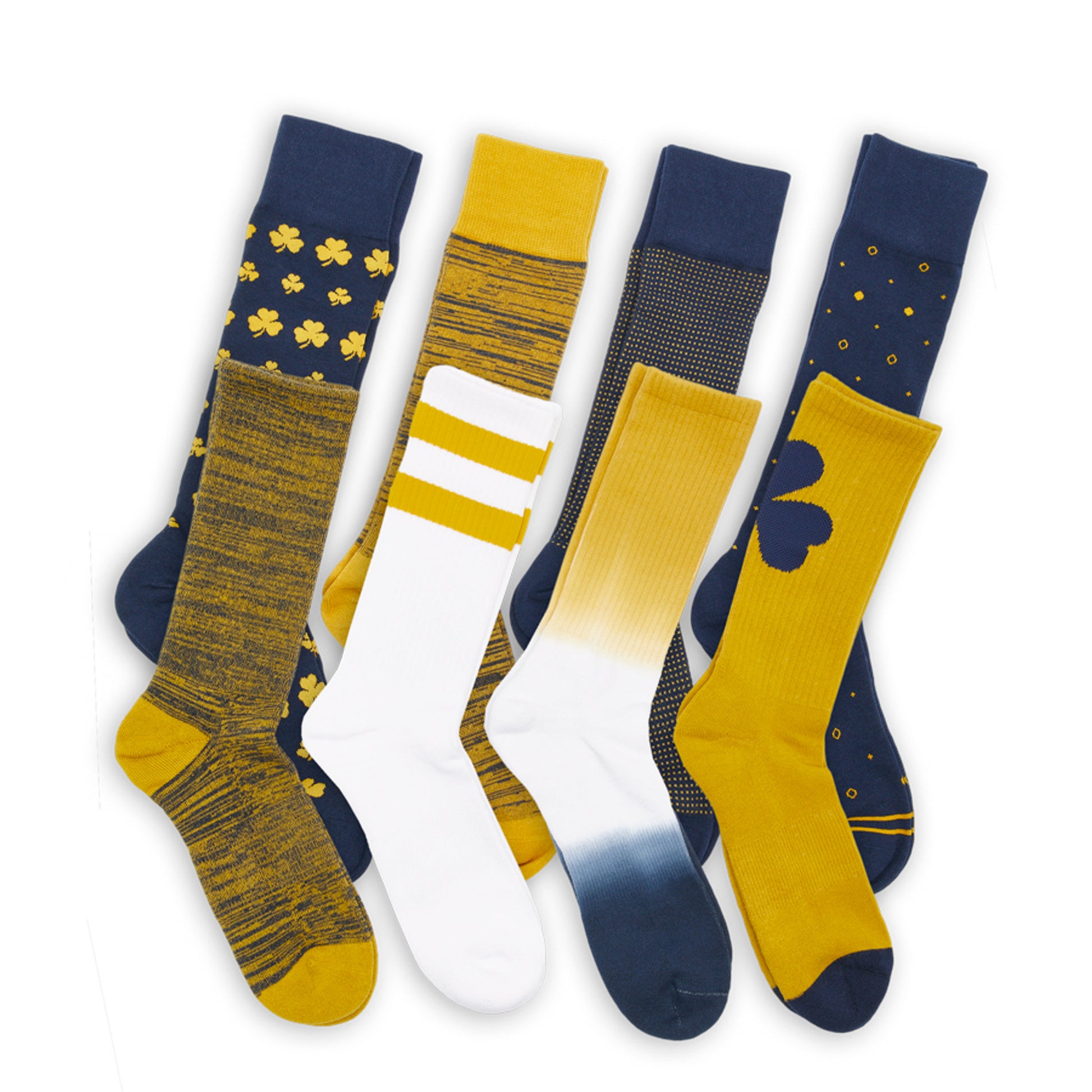 Wear DeadSoxy Navy Gold Mixed Socks 8 Pack