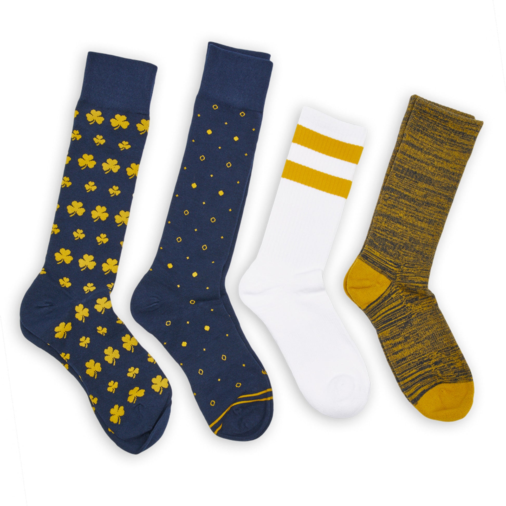 Wear DeadSoxy Navy Gold Mixed Socks 4 Pack -A