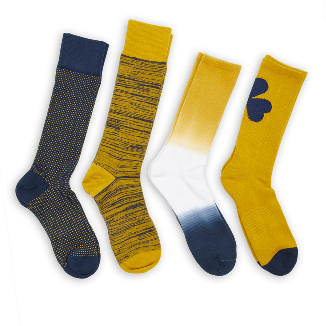 Wear DeadSoxy Navy Gold Mixed Socks 4 Pack -B