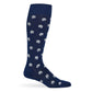 Navy Magnolia Dress Socks